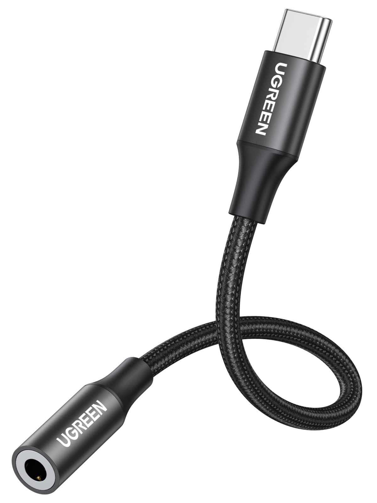 ugreen-adattatore-usb-c-a-jack-3-5mm-nylon-nero-per-cuffie image 1