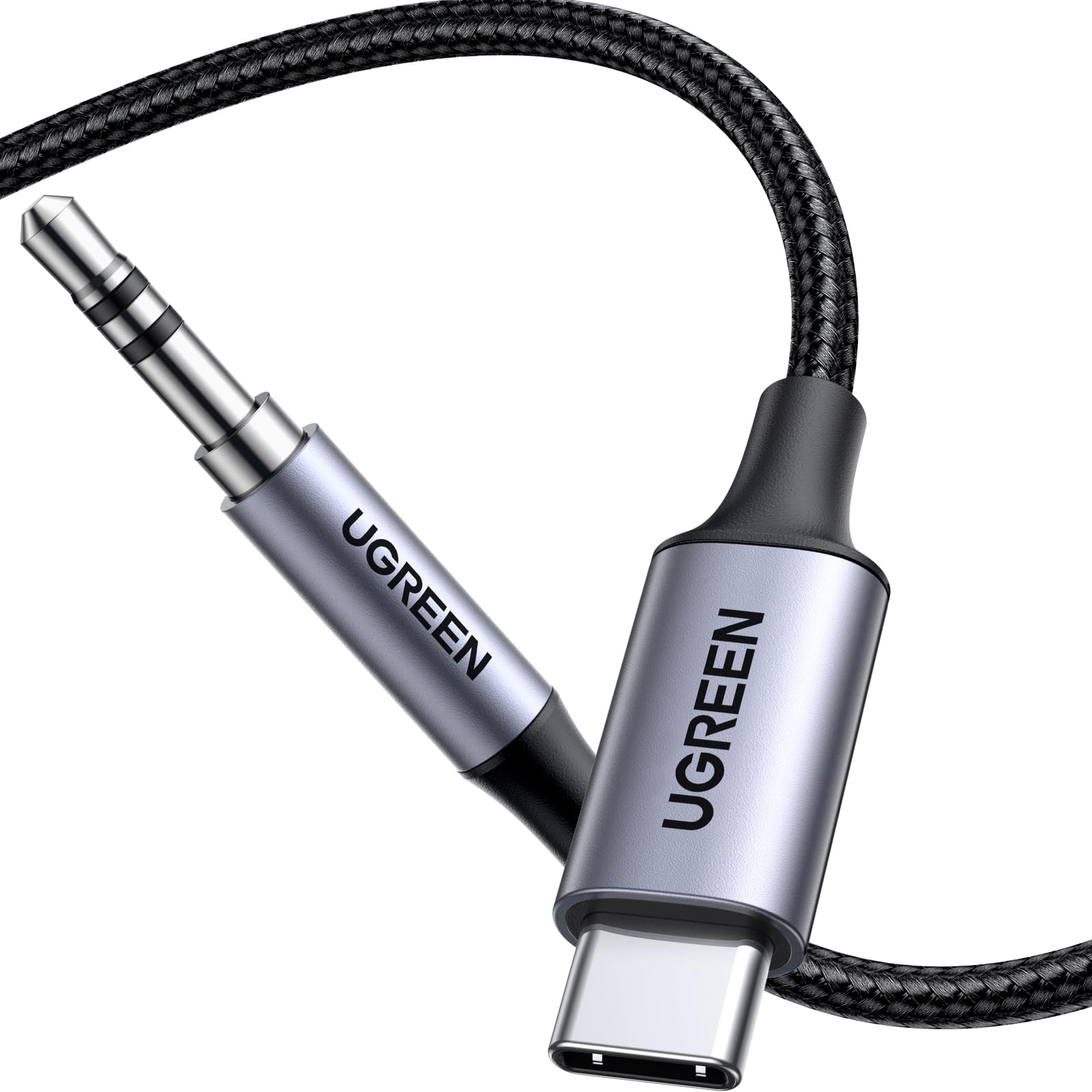 ugreen-cavo-usb-c-a-jack-3-5mm-con-dac-24bit-96khz-1m-grigio image 1