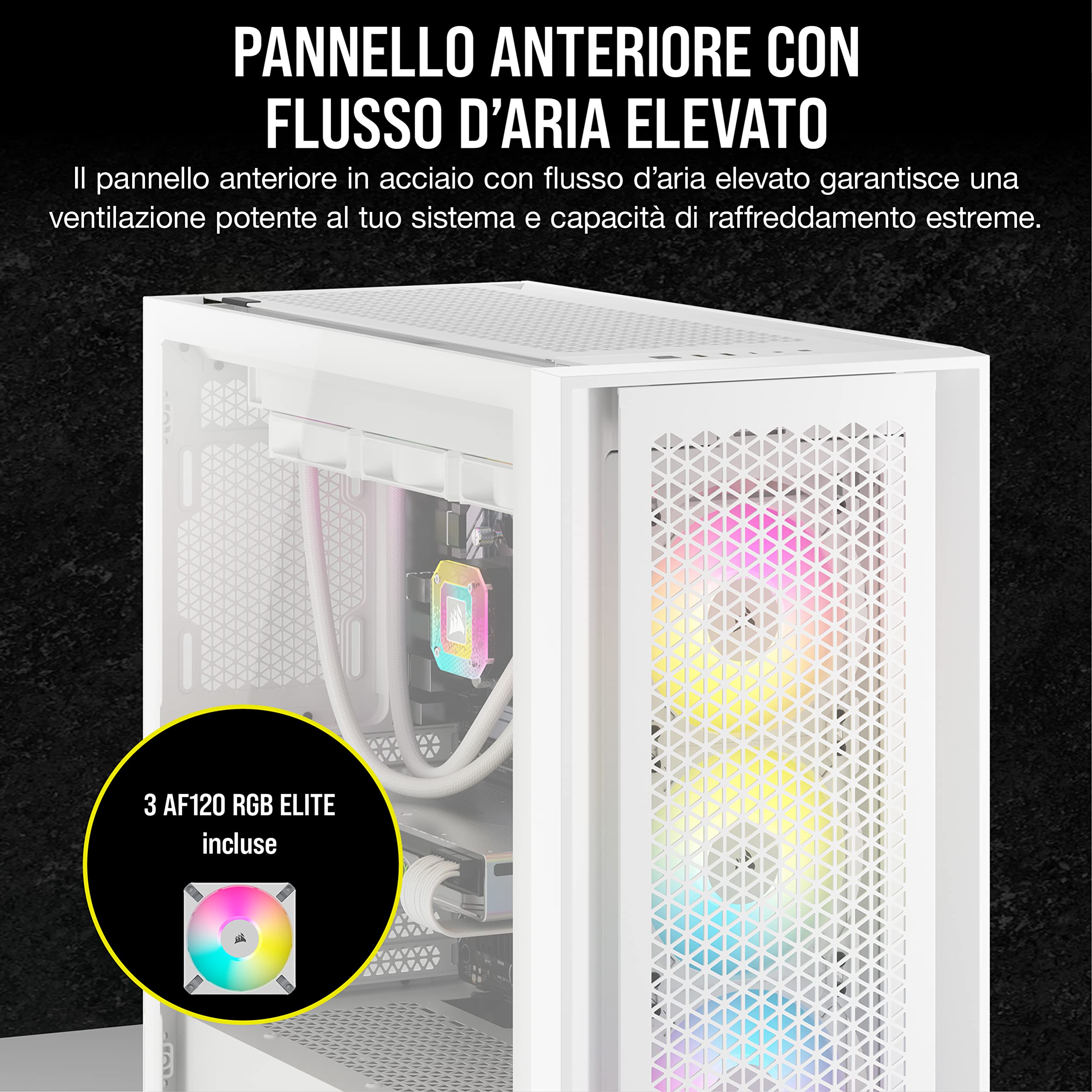 corsair-icue-5000d-rgb-airflow-mid-tower-atx-nero-con-3-ventole-af120-rgb-elite image 4
