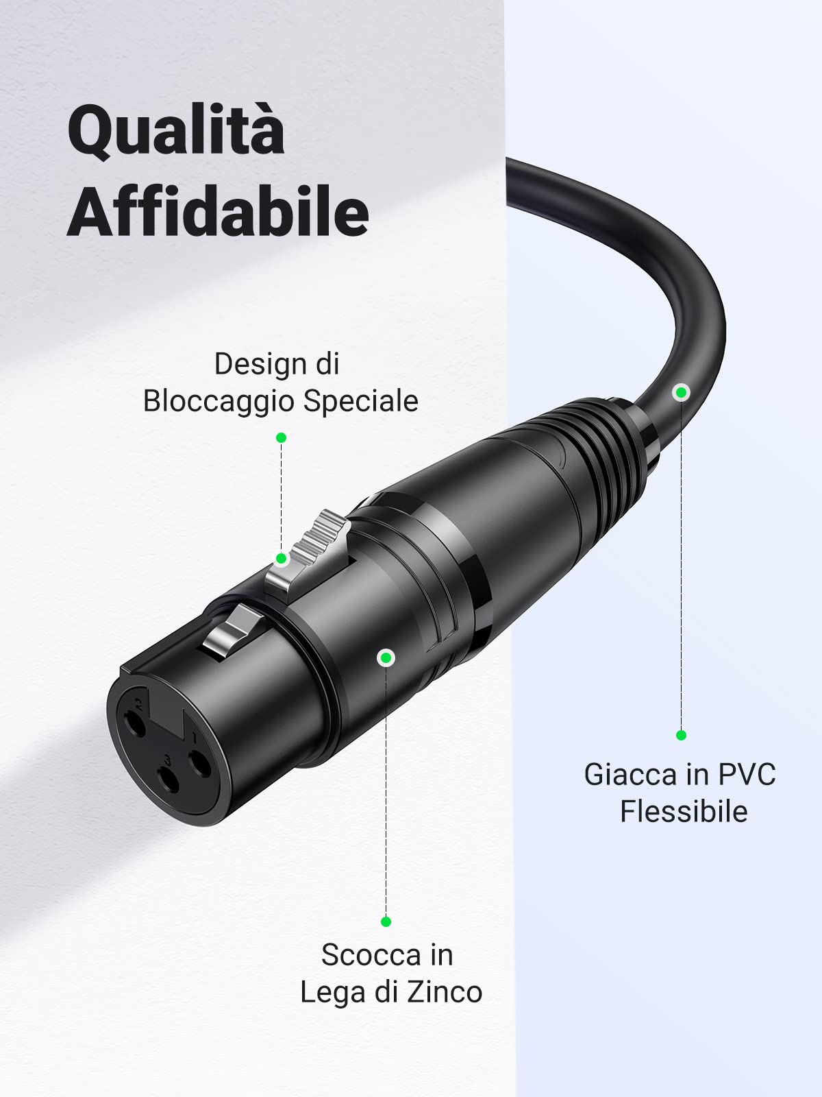 ugreen-cavo-xlr-bilanciato-maschio-femmina-cannon-2m-per-microfono image 4