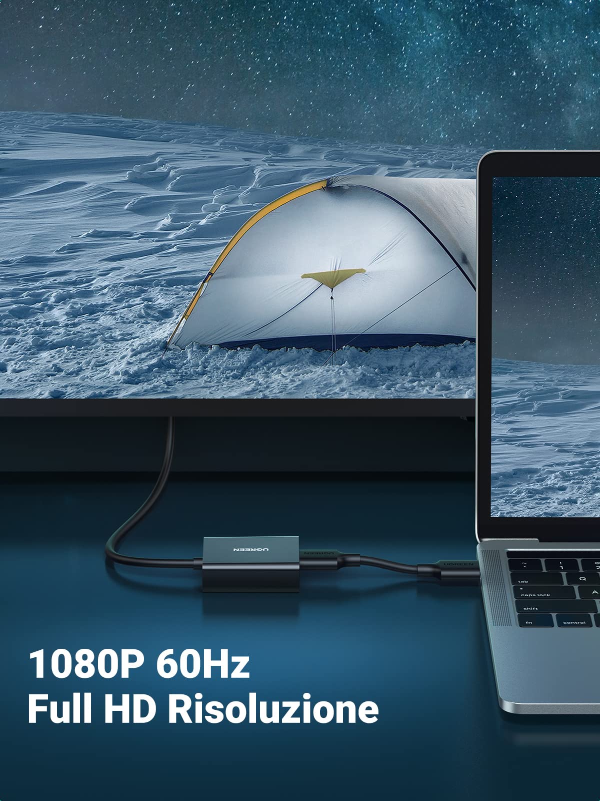 ugreen-adattatore-hdmi-femmina-a-vga-maschio-1080p-60hz-con-audio image 2
