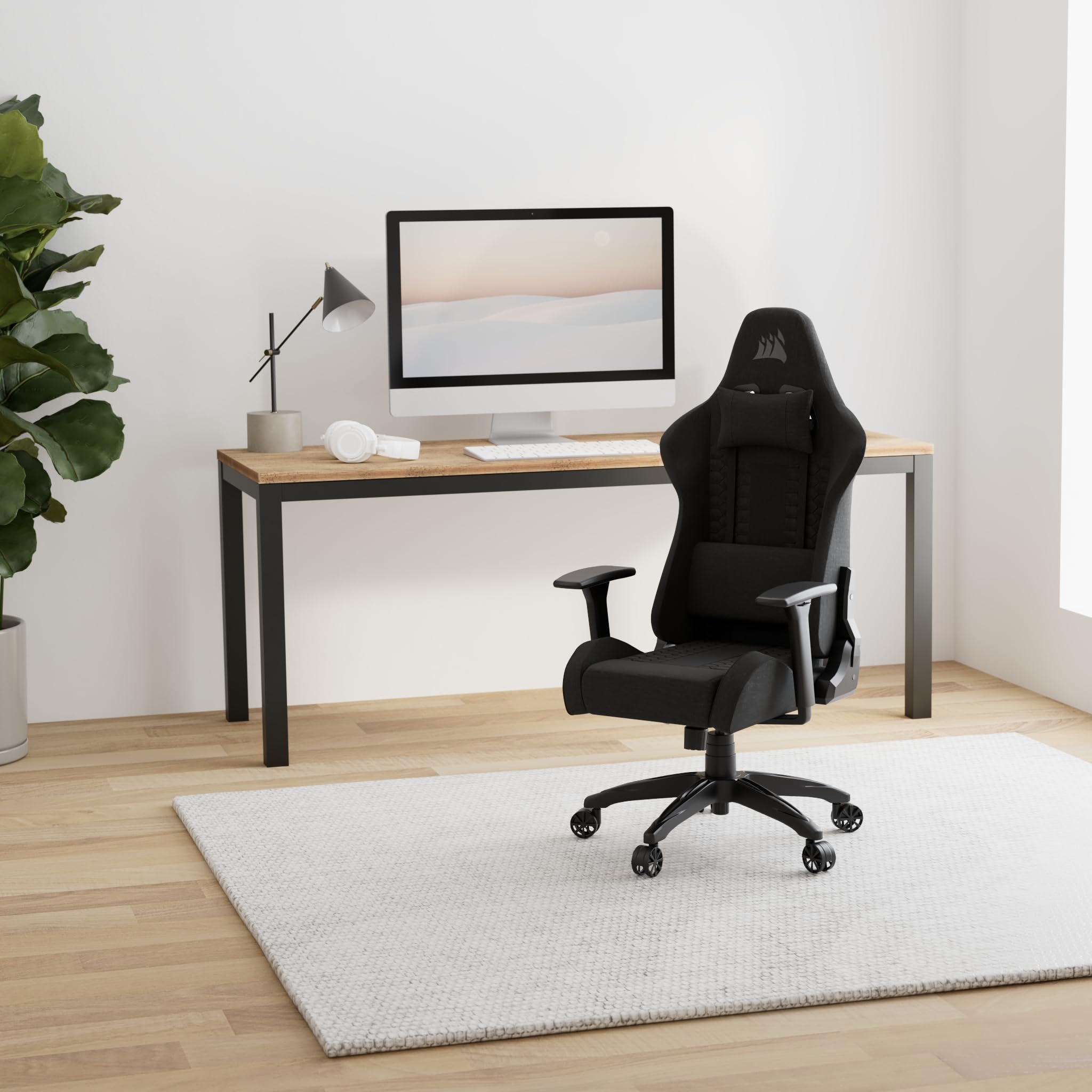 corsair-tc100-relaxed-sedia-gaming-in-tessuto-nero-memory-foam image 2