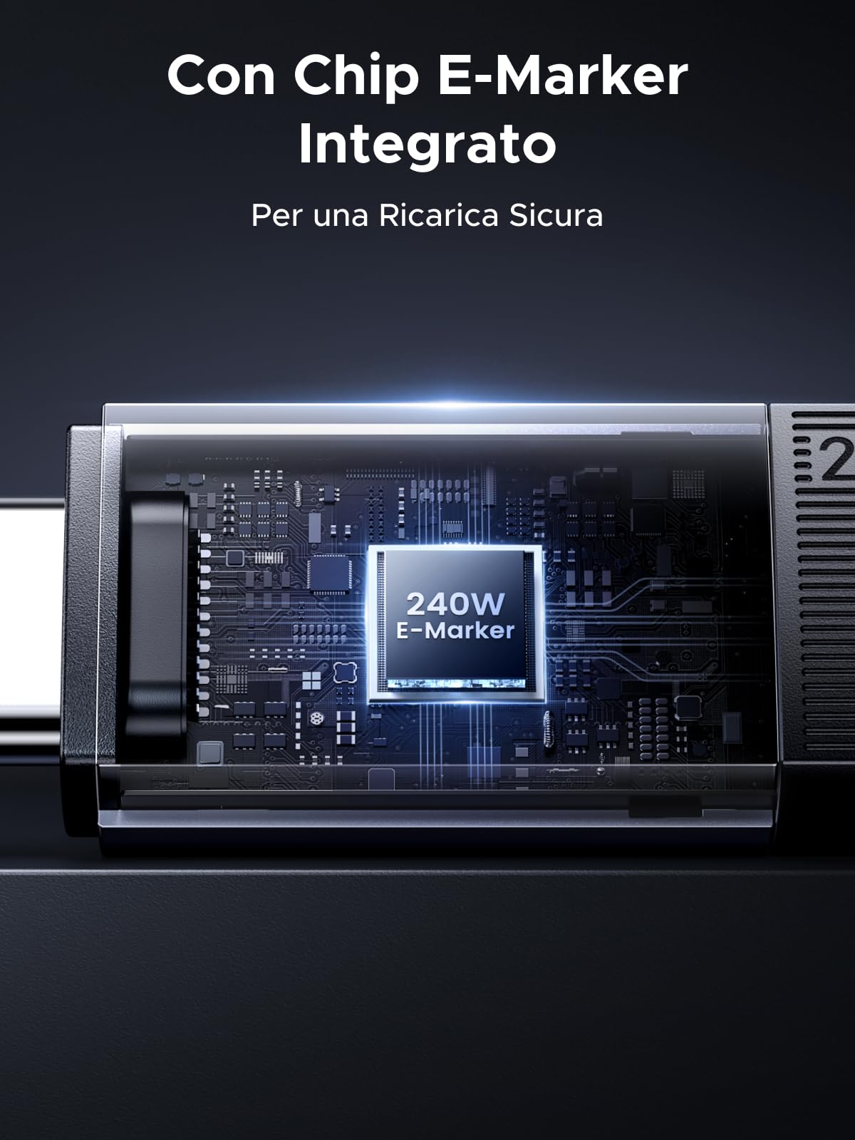 ugreen-nexode-cavo-usb4-gen4-40gbps-8k-60hz-240w-pd-3-1-type-c-1m-nylon image 7