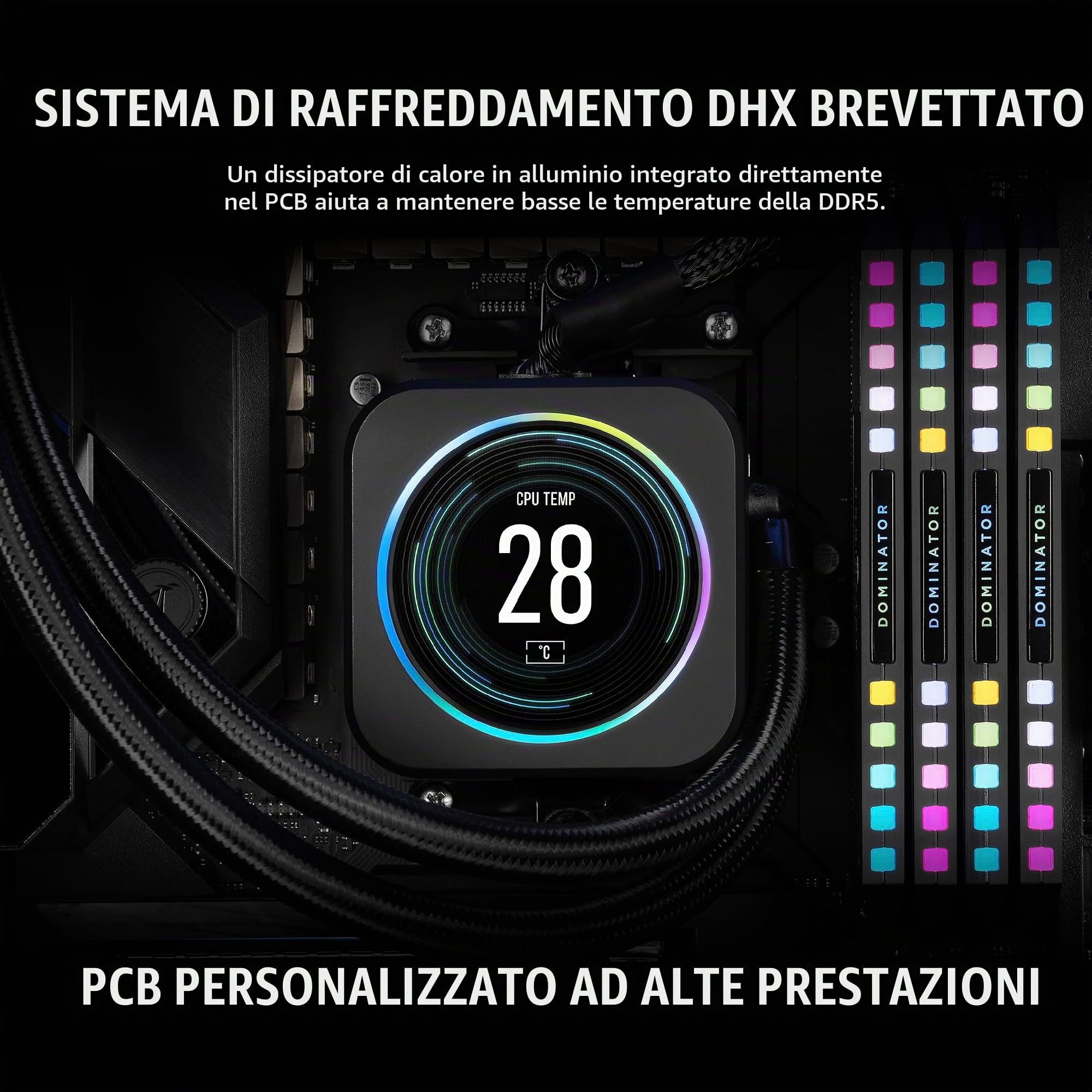 corsair-dominator-platinum-rgb-ddr5-ram-32gb-2x16gb-6000mhz-cl30-amd-expo-grigio image 5